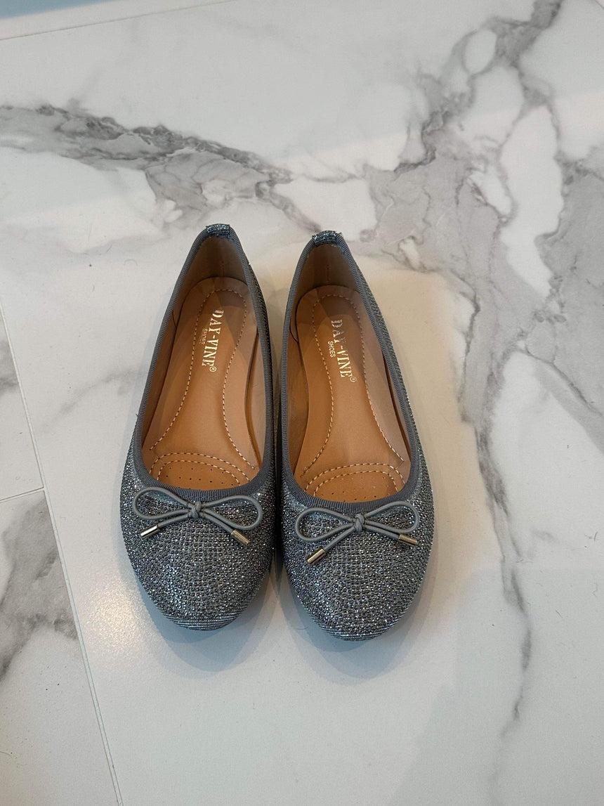 Dodoma ballerina shoes - silver glitter